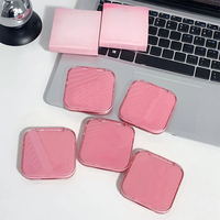Baume crème blush rose translucide en gros sous marque privée, étui carré avec miroir, teinte waterproof pour lèvres et joues en vrac