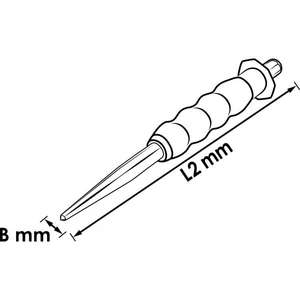 VIGOR - V6210-10 Centre <b>punch</b> - EAN 4047728065931 HAMMERS AND <b>CHISELS</b> CROSS CUT <b>CHISELS</b> AND PIN <b>PUNCHES</b> - Product Image 2