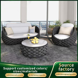 أرائك حديثة للأماكن الخارجية للفناء والحدائق ، أرائك خارجية لفندق Jardin Exterieur Sof Terrassenmo - Product Image 5