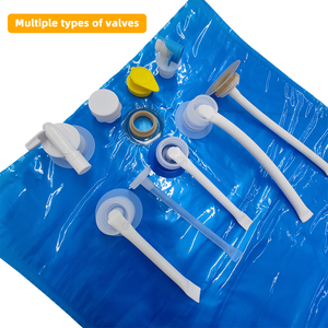 Sac en plastique <span class=keywords><strong>bleu</strong></span> JIJID en boîte avec tube transparent 22L pour lait et produits laitiers, qualité alimentaire BIB avec tuyau de distribution transparent - Product Image 4