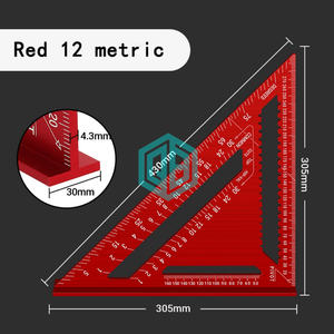 Jauges triangulaires en alliage d'aluminium pour le travail du bois outils de mesure règle d'angle de marqueur de haute précision métrique et impériale - Product Image 4