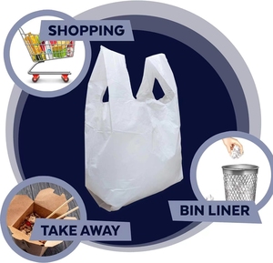 Sacs plastiques promotionnels, sacs cabas, sacs poubelles noirs avec logos pour supermarchés - Product Image 4