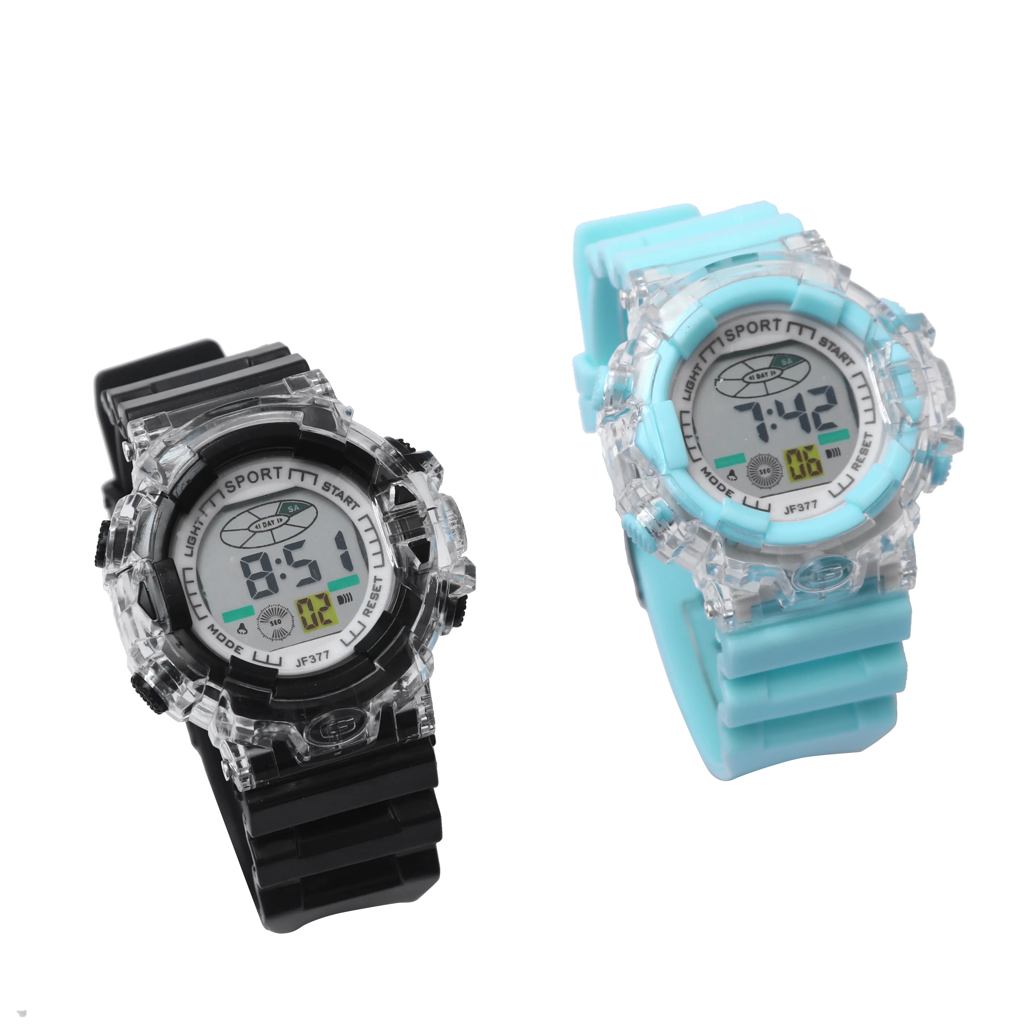 Jam tangan elektronik pria, arloji olahraga Digital dengan tanggal grosir, jam tangan untuk pria, grosir lainnya, transparan