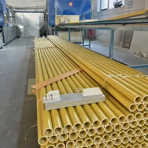 Fornitura di fabbrica FRP pultruso profili 25mm 40mm 50mm 50mm tubo tubo su misura tubo tondo in fibra di vetro in fibra di vetro