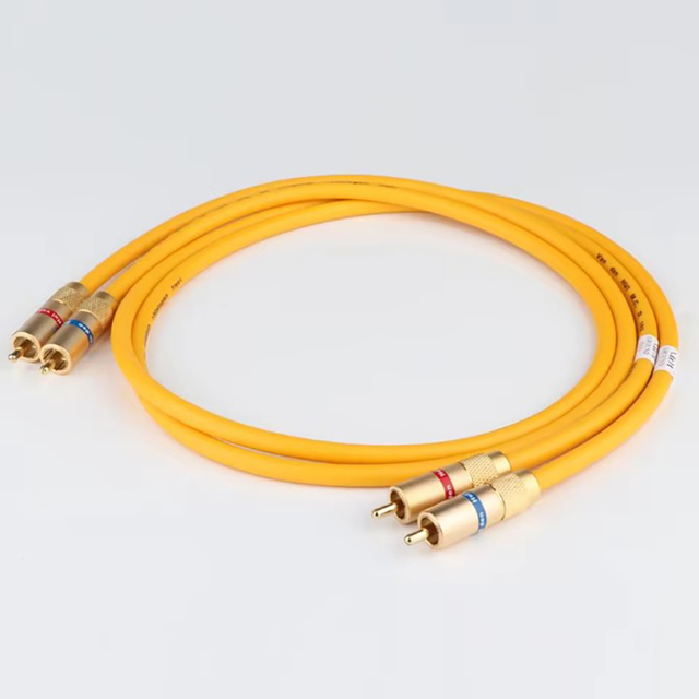 A Pair of Brand-new HIFI RCA Interconnect Cables and 24k Gold RCA Plug Speaker Amplifier Audio Cables