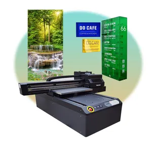 Guangzhou Fabrikant 60Cm Print Breedte Uv Flatbed Printer Voor Fles Pen Afdrukken