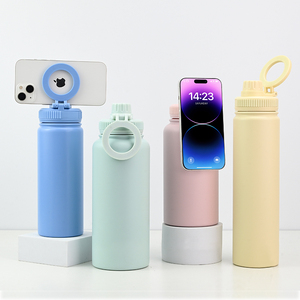 2024 Innovative Stainless Steel Sports Gym Water Bottle Handle Lid Leak-Proof Vacuum Insulated Custom Logo Magnetic Holder Gift - Product Image 1