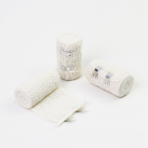 Benda <span class=keywords><strong>di</strong></span> cotone antirughe in spandex ad alta elasticità a scatto fisso a compressione per avvolgimento medico <span class=keywords><strong>di</strong></span> pronto soccorso per ferite calde - Product Image 1