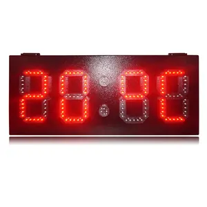 Jhering Long Life Outdoor Digital Wall Clock with LED Display Thermometer and Stopwatch Functions