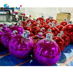 Nueva decoración Pvc brillante Bola de espejo inflable globo de espejo iridiscente para evento