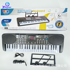 คีย์บอร์ดอิเล็กทรอนิกส์ยี่ห้อ Yinyue 49 คีย์ 16 เสียง พร้อมไมโครโฟนและสาย USB สำหรับเด็กเรียนรู้ดนตรี - Product Image 1