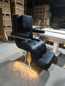 Lettino Estetico Elettrico Moderno a 4 Motori, Nero e Beige, Regolabile per Trattamenti Viso, Ciglia, Massaggi, Spa e Salone di Bellezza - Product Image 4