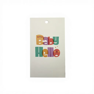 Custom Logo Waterproof Biodegradable Recycled Paper Clothing Hangtags for Garment Bags & Shoes with Embossed Finish - Product Image 1