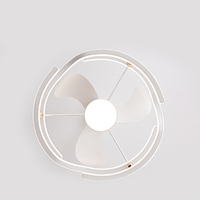 Design moderne nordique ventilateur de plafond intelligent lustre onduleur silencieux lumière LED ABS télécommande moteur à courant continu pour salon salle à manger