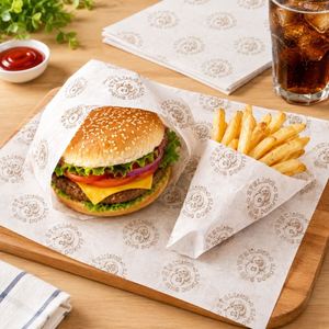 Wholesale Customized Biodegradable Eco-Friendly PE <b>Greaseproof</b> Deli Wrap <b>Paper</b> Oil Proof Single-Sided Sandwich Hamburger <b>Paper</b> - Product Image 1
