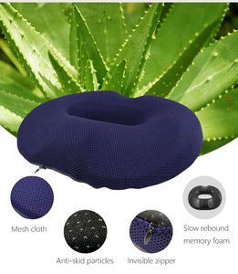 Conçu pour les patients souffrant d'hémorroïdes Coussins de siège en forme de beignet Mousse à mémoire de forme Respirant et Oreiller pour voiture pour chaise de bureau - Product Image 6