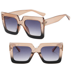 DL lunettes <span class=keywords><strong>de</strong></span> soleil à monture épaisse Double couleur, lunettes <span class=keywords><strong>de</strong></span> soleil carrées surdimensionnées pour femmes lunettes Anti-lumière bleue lunettes <span class=keywords><strong>de</strong></span> soleil dégradées 2023 - Product Image 6