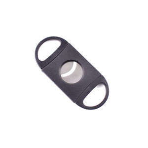 Wholesale Cigar Cutter Accessories Dual Blade Black ABS Plastic Cigar Cutter Scissors