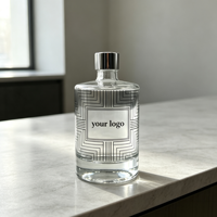 Vente en gros de bouteilles en verre transparent personnalisées de 375 ml pour le whisky et la vodka