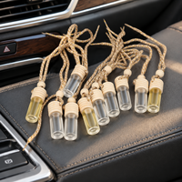 Diffuseur de parfum portable pour voiture, flacon en verre rechargeable de 5 ml, diffuseur d'huiles essentielles pour voiture, vente en gros