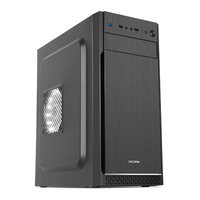 Casing PC Mid Tower Baja ABKO BAR BK dengan Kipas, Port USB 3.0/Audio, Mendukung Faktor Bentuk ATX untuk Gaming Desktop