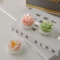 AIKUN Bougies parfumées à la cire de soja pour décoration de maison de luxe, petites bougies parfumées naturelles de longue durée pour plantes succulentes