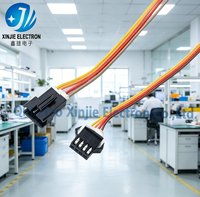 Konektor Hitam 4-Pin Multi-Warna Kustom, Kabel Tembaga Berlapis Timah untuk Perangkat Kontrol Industri Pendingin