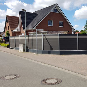 Waterproof High-Traction Wood Grain Grass Fence Composite Wood Garden <strong>WPC</strong> Fence Panels Low Maintenance <strong>Wpc</strong> Fence Panels