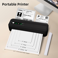 A4 Thermodrucker, Kompakter Mini-Thermodrucker für Zuhause, Büro und Reisen, Tragbarer Drucker für Mobiltelefone