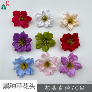 Cabeza de flor artificial de rosa de seda para decoración de horquillas DIY, accesorio de estudio, estilo natural, rentable - Product Image 5