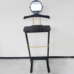 Nouvelle garde-robe en bois costume valet support vêtements <span class=keywords><strong>pantalon</strong></span> bar support grossiste hôtel bambou bois support cintre pour costume avec miroir - Product Image 2