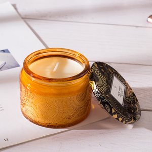 Nordische Sojawachs-Rundkerze mit Individuellem Duft im Glasbehälter für Feiertage, Neujahr und Ramadan - Luxuriöse Glaskerzenhalter - Product Image 5