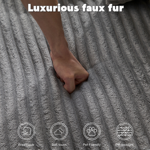 Oversized Convertible Chaise Lounge Chair Modern Plush Chenille Upholstered Sleeper Sofa Daybed 3 <b>Throw</b> Pillows Wide Armrest - Product Image 4