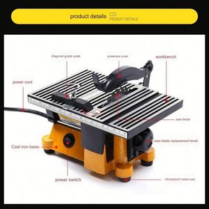 Scie à table miniature multifonction électrique portable 60W pour couper le cuivre, l'aluminium, le bois, idéale pour le bricolage et la découpe de modèles. - Product Image 3