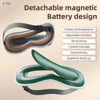 Masque de sommeil chauffant intelligent avec contrôle de la minuterie, masseur oculaire chauffant, rechargeable par USB, équipement de massage des yeux 1000 mAh
