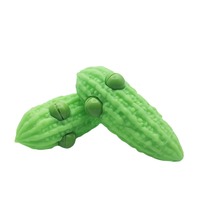 Nuevo Juguete de Peluche de Melón Amargo con Ojos Brillantes, Material de Vinilo, Diseño de Vegetal de Simulación Novedoso y Único, Ojos Parpadeantes, Unisex, Edades 14+