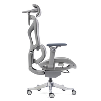 Fauteuil de bureau ergonomique moderne en tissu entièrement maillé avec accoudoirs réglables 6D, appui-tête réglable 4D et vérin à gaz de classe 4
