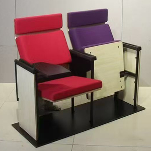 Sièges d'auditorium en tissu de coton et lin en fer forgé de <span class=keywords><strong>haute</strong></span> qualité chaises de rangée de grand théâtre sièges d'auditorium chaises de cinéma - Product Image 6