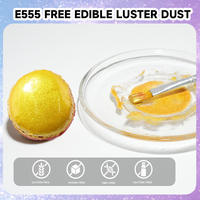 Poudre de paillettes comestible Halal Golden E555, pigment mica sans danger pour la consommation, poussière de lustre comestible pour la décoration de gâteaux et macarons