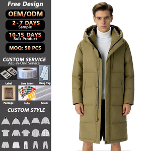 Vestes matelassées à col haut surdimensionnées pour hommes, veste bomber d'hiver personnalisée pour hommes, veste de ski imperméable pour l'extérieur avec poche zippée - Product Image 1