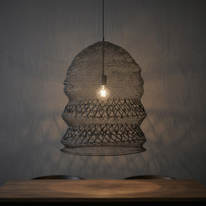 Luminaire suspendu LED en fer tissé à la main de luxe avec un design bohème moderne, blanc chaud Ra80 pour les espaces résidentiels et commerciaux - Product Image 2