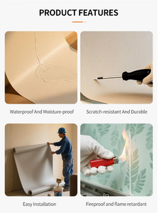 Heavy Duty 15oz Fireproof Vinyl <strong>Wallpaper</strong> - Waterproof Commercial Wall Covering for Hotels, Villas, Hospital Projects - Product Image 4