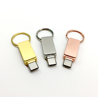 Logo Kustom USB 3.0 Kecepatan Tinggi Tipe C OTG Flash Drive 4GB 8GB 16GB 32GB 64GB 256GB Pen Drive 128GB untuk Ponsel