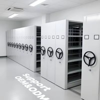 Étagères compactables verrouillables pour bureau moderne, rangement d'archives, optimisation de l'espace, vente en gros pour le commerce extérieur, achat en gros de mobilier métallique mobile