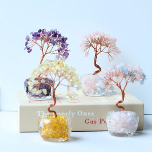 自然なUSBナイトライト彫刻クリスタルラッキーツリーフォーチュンツリー砂利ランプベッドサイド装飾愛をテーマにした室内装飾 - Product Image 6