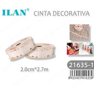 Nastro decorativo Ilan 2,0 cm x 2,7 m, bordo in pizzo bianco per artigianato e regali - Product Image 2