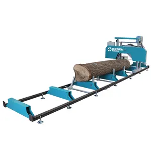 Fabricante Kesen, máquina aserradora de sierra de cinta para carpintería de madera portátil móvil automática horizontal