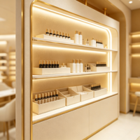 Mobilier de salon de beauté et de manucure moderne, solution clé en main de décoration intérieure avec éclairage LED Jxyx