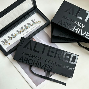 Custom Logo Luxury Black Matte <b>Magnetic</b> <b>Gift</b> <b>Box</b> with Ribbon Spot UV Rigid Folding Packaging <b>Box</b> For Jewelry - Product Image 2