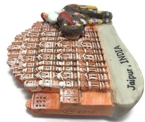 راتنج ثلاثي الأبعاد الهند جايبور ثلاجة مغناطيس بقعة سياحية تذكارية إكسسوارات منزلية راتنج الحرف اليدوية - Product Image 3